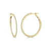 Zadok Collection Hoop 1in Diamond Earrings