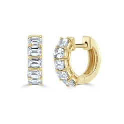 Zadok Collection Huggie Diamond Earrings 1.5ctw