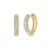 Zadok Collection Huggie 1.5in Diamond Earrings