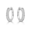 Zadok Collection Huggie 0.5in Diamond Earrings 0.8ctw