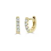 Zadok Collection Huggie 8mm Diamond Earrings
