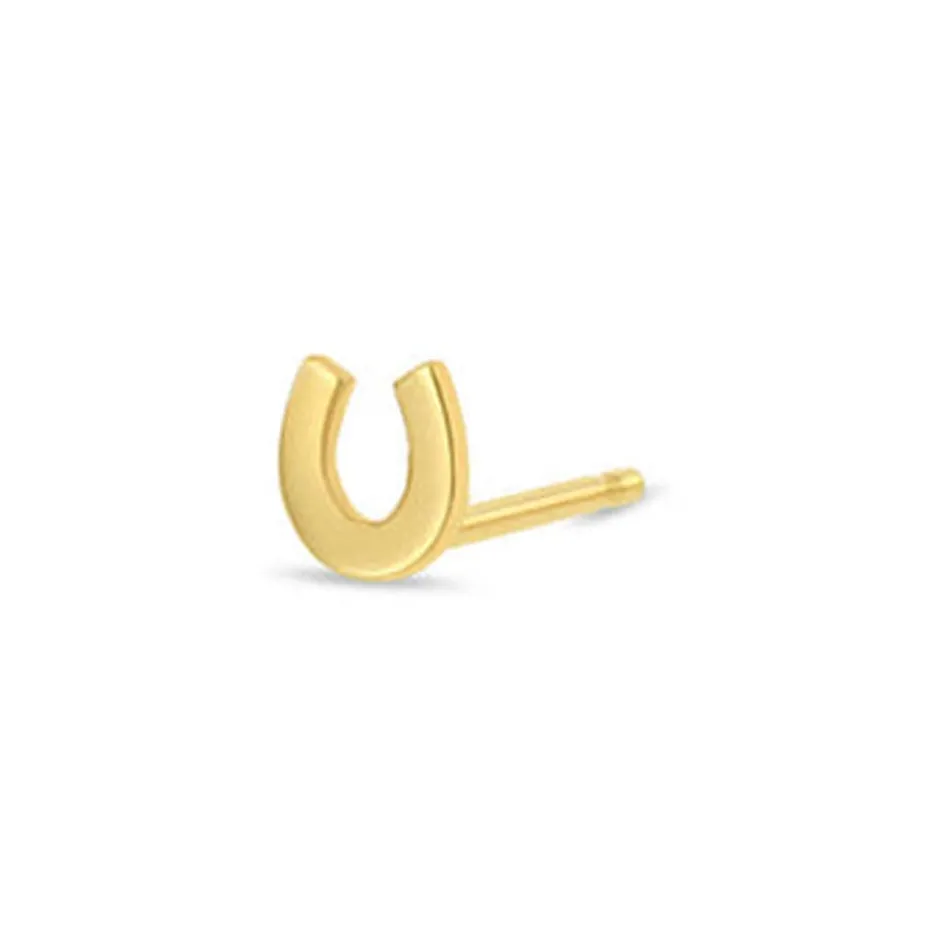 Zoe Chicco Itty Bitty Horseshoe Single Stud Earring
