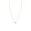 Zoe Chicco Itty Bitty Pave Diamond Crescent Moon Necklace
