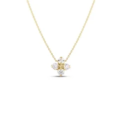 Roberto Coin Love In Verona Flower Diamond Necklace