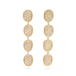Marco Bicego Lunaria Diamond Pave Linear Drop Earrings