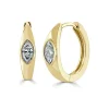 Zadok Collection Marquise Diamond Huggie Earrings
