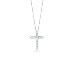 Roberto Coin Medium Cross Pendant With Diamonds
