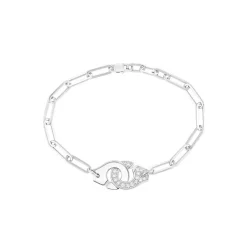 Dinh Van Menottes Pave Paperclip R12 Bracelet