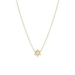 Zoe Chicco Midi Bitty Pave Diamond Star of David Necklace