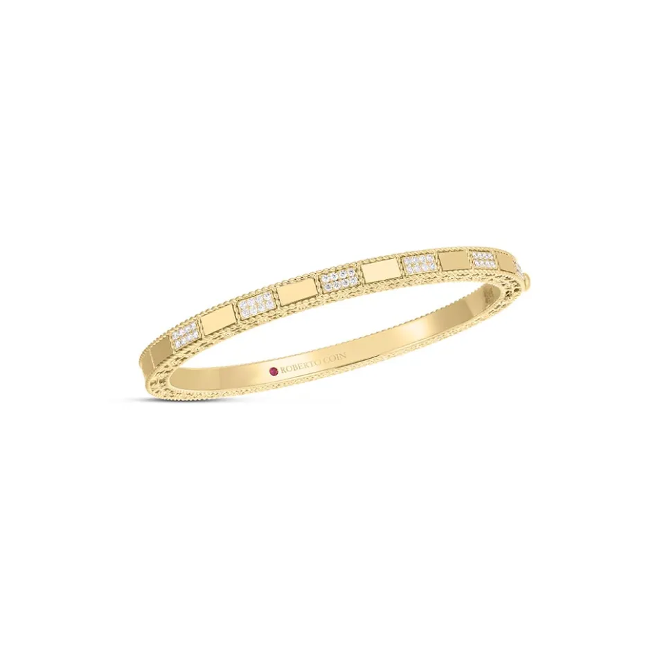 Roberto Coin Mosaic Alternating Diamond Bangle