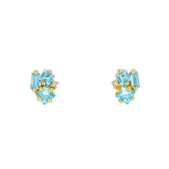Suzanne Kalan Nadima Blue Topaz Cluster Studs