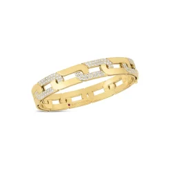 Roberto Coin Navarra Alternating Diamond Link Bangle