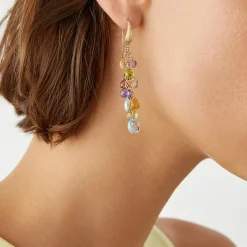 Marco Bicego Paradise Mixed Gemstone Multi Strand Earrings