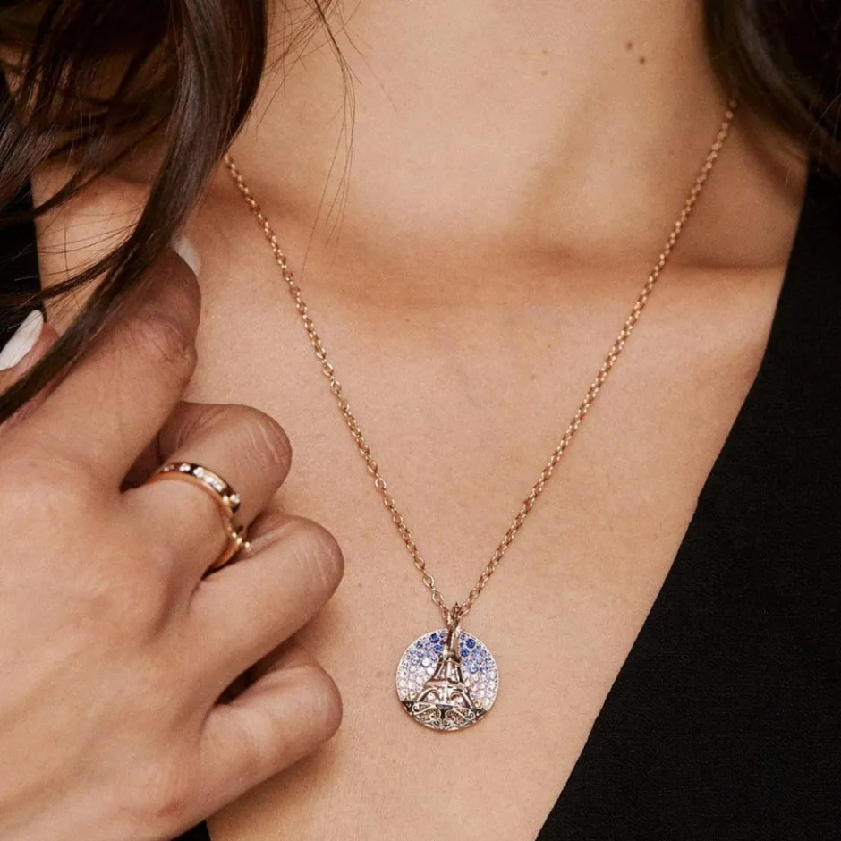 Nouvel Heritage Paris Medallion Sapphire And Diamond Pendant
