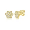 Zadok Collection Paw Pave Stud 0.27mm Diamond Earrings