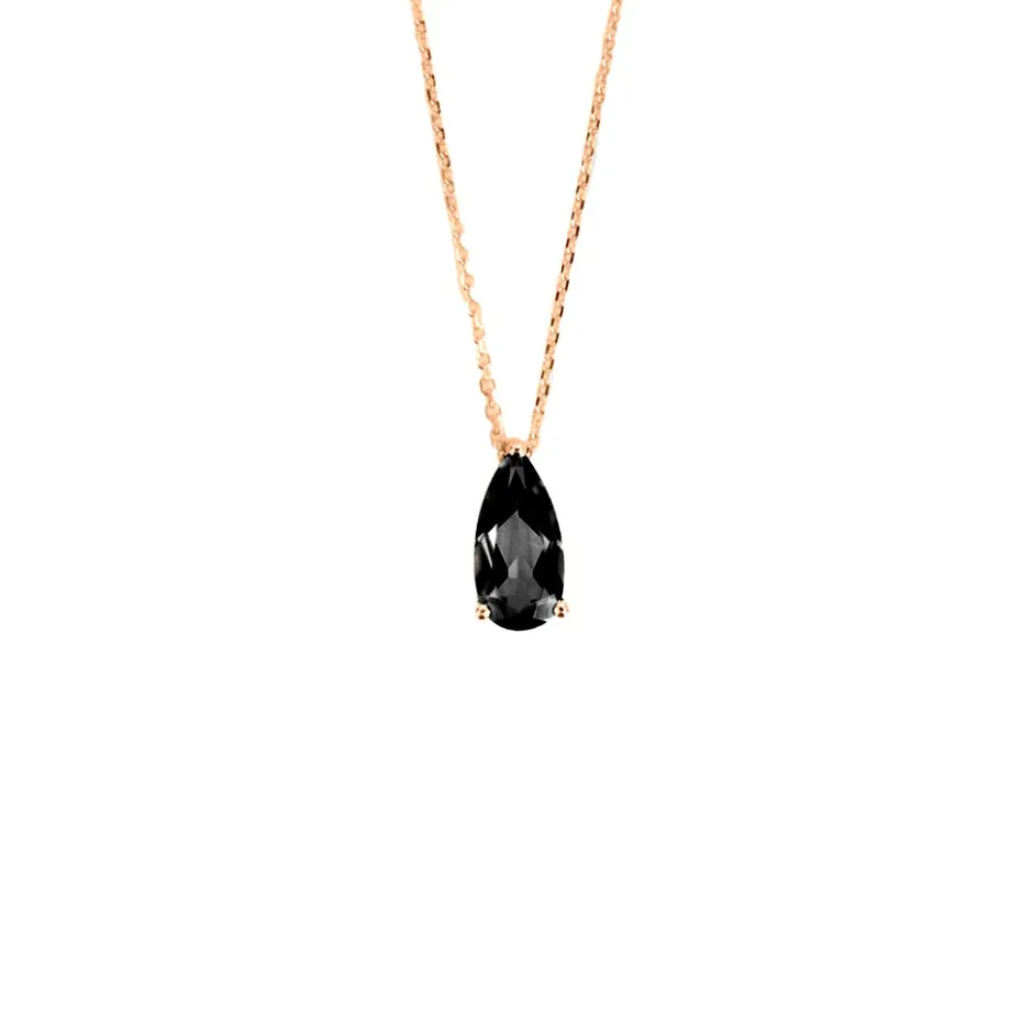 Suzanne Kalan Pear Shaped Black Night Quartz Pendant