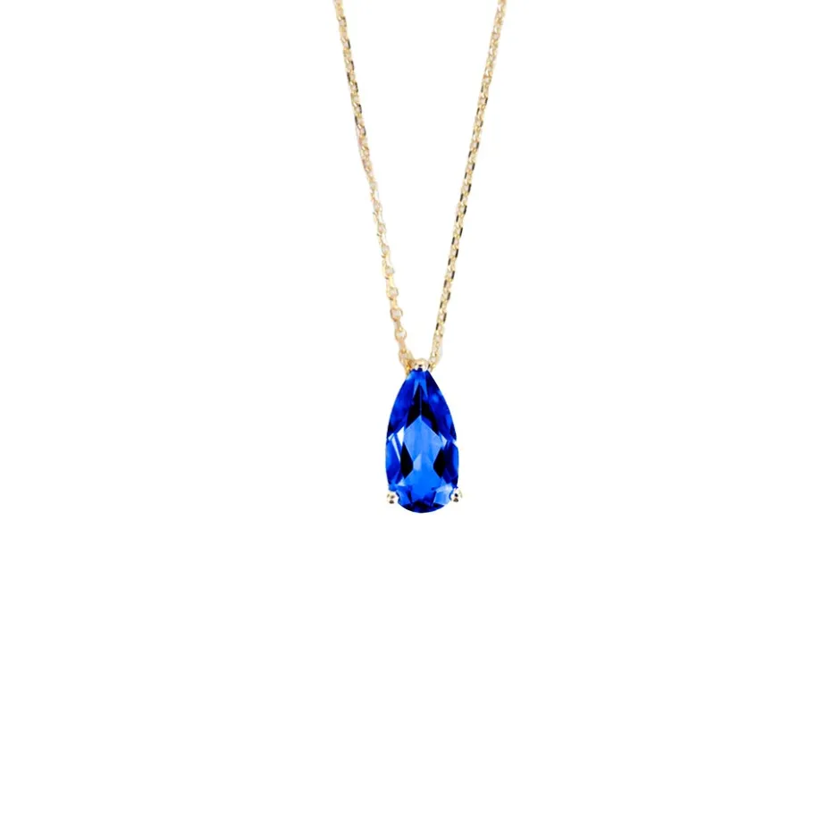 Suzanne Kalan Pear Shaped Blue Topaz Pendant