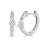 Zadok Collection Pear-Shape Diamond Huggie Earrings