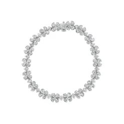 Zadok Collection Pear-Shaped Diamond Flower Bracelet