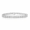 Zadok Collection Platinum Tennis With 19.31Ct Asscher Cut Diamonds Bracelet