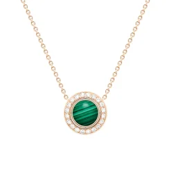 Piaget Possession Flipping Halo Diamond And Malachite Pendant