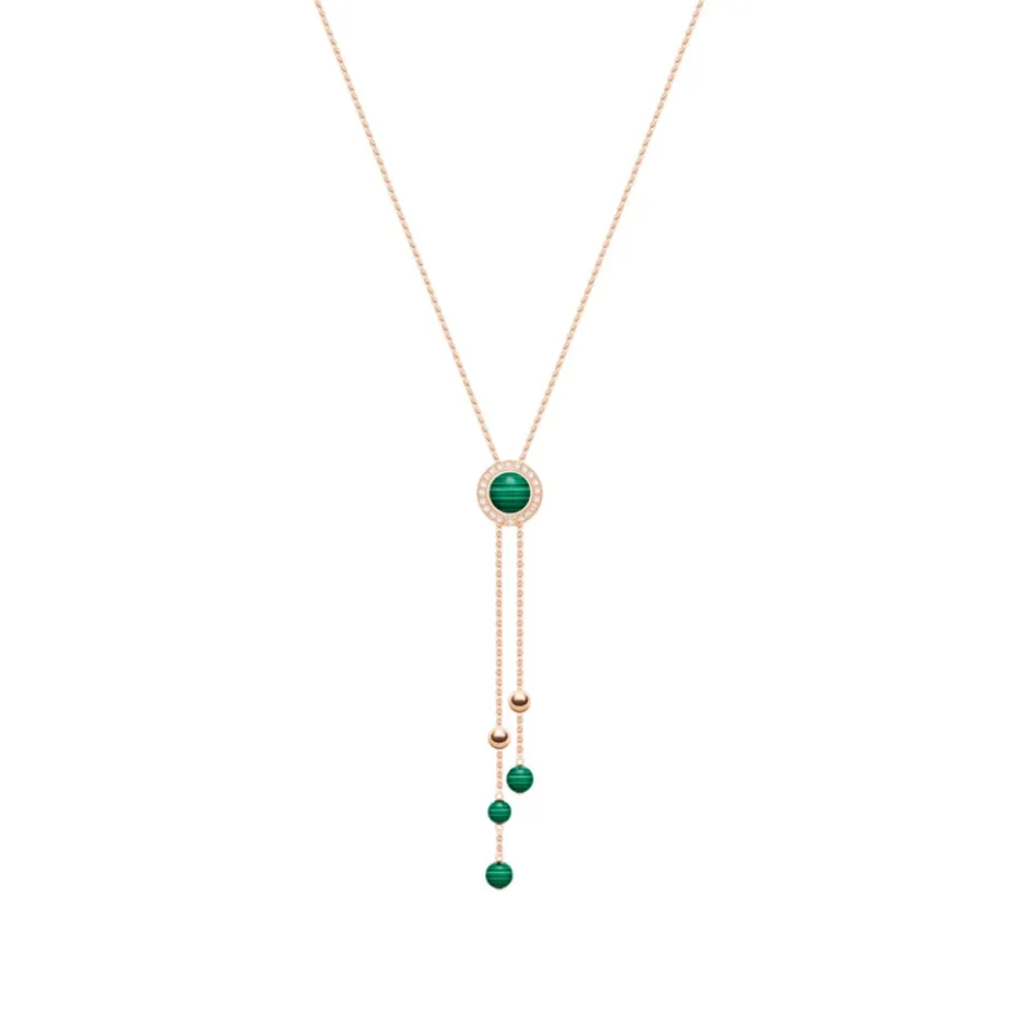 Piaget Possession Spinning Lariat Diamond And Malachite Pendant