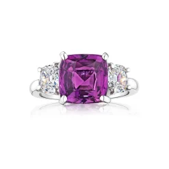 Zadok Collection Purple Sapphire And Diamond Ring