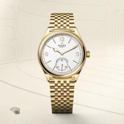 rolex  1908 39 mm, 18 ct yellow gold, polished finish M52508-0008