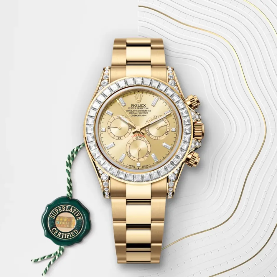 rolex Cosmograph Daytona Oyster, 40 mm, yellow gold and diamonds M126598TBR-0001