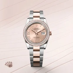 rolex Datejust 36 Oyster, 36 mm, Oystersteel, Everose gold and diamonds M126281RBR-0016