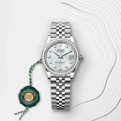 rolex  Datejust 31 Oyster, 31 mm, Oystersteel, white gold and diamonds M278384RBR-0008
