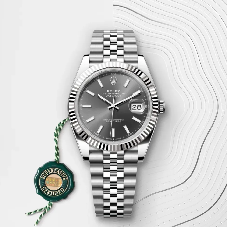 rolex Datejust 41 Oyster, 41 mm, Oystersteel and white gold M126334-0014