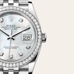 rolex  Datejust 36 Oyster, 36 mm, Oystersteel, white gold and diamonds M126284RBR-0011