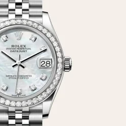 rolex  Datejust 31 Oyster, 31 mm, Oystersteel, white gold and diamonds M278384RBR-0008