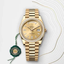 rolex Day-Date 40 Oyster, 40 mm, yellow gold and diamonds M228348RBR-0002
