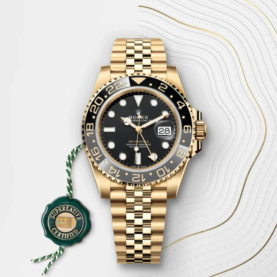 rolex GMT-Master II Oyster, 40 mm, yellow gold M126718GRNR-0001
