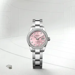 rolex Lady-Datejust Oyster, 28 mm, Oystersteel, white gold and diamonds M279384RBR-0004
