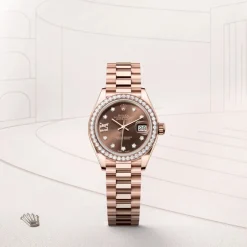 rolex Lady-Datejust Oyster, 28 mm, Everose gold and diamonds M279135RBR-0001