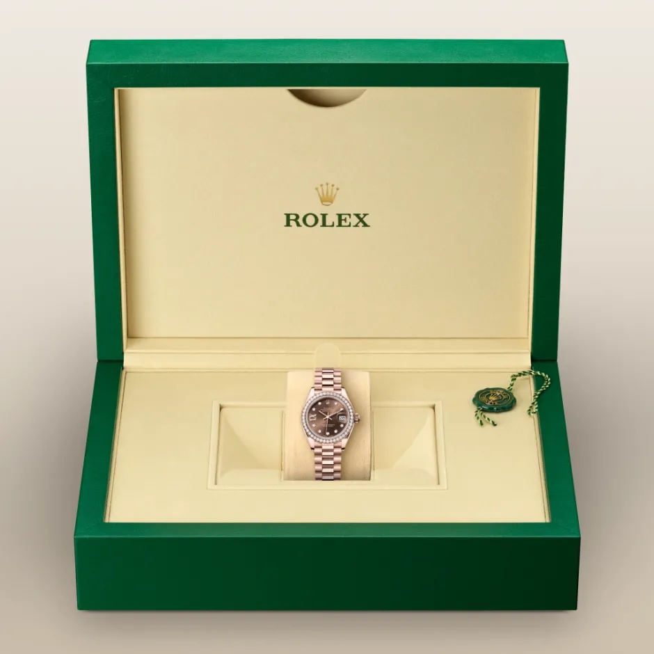 rolex Lady-Datejust Oyster, 28 mm, Everose gold and diamonds M279135RBR-0001