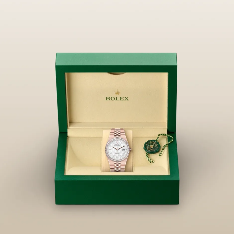rolex Land-Dweller 36 Oyster, 36 mm, Everose gold and diamonds M127285TBR-0002