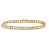 Zadok Collection 3 Row Baguette and Round Diamond Tennis Bracelet