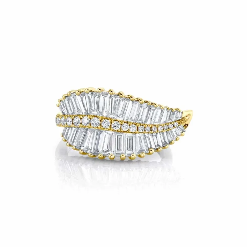 Anita Ko Sideways Palm Leaf Diamond Ring