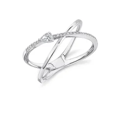 Zadok Collection Split Shank X Diamond Ring