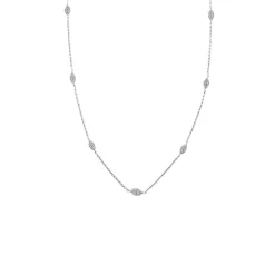 Zadok Collection Station Diamond Necklace 0.31ctw