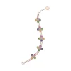 Zadok Collection 5 Station Flower Pave Rainbow Sapphire Bracelet