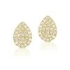 Zadok Collection Teardrop Pave Stud Diamond Earrings