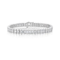 Zadok Collection Tennis Bezel Emerald Diamond Bracelet
