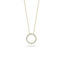 Roberto Coin Tiny Treasures Small Diamond Circle Necklace
