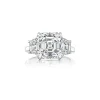 Zadok Collection Trapezoid Diamond Engagement Ring for a 5ct Asscher