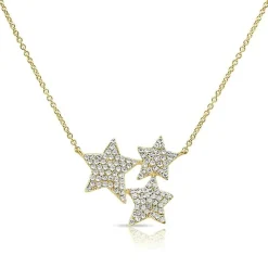 Zadok Collection Triple Star Diamond Pendant
